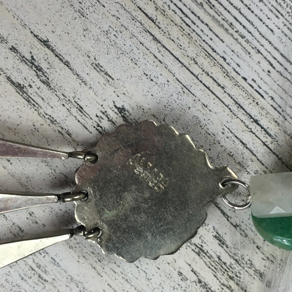 Vintage Alpaca Mexico & Stone Necklace - Picture 5 of 6